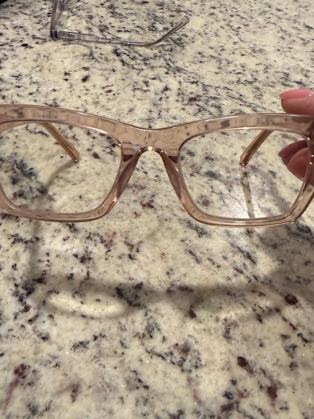 DKNY Translucent Blush Square Optical Frames
